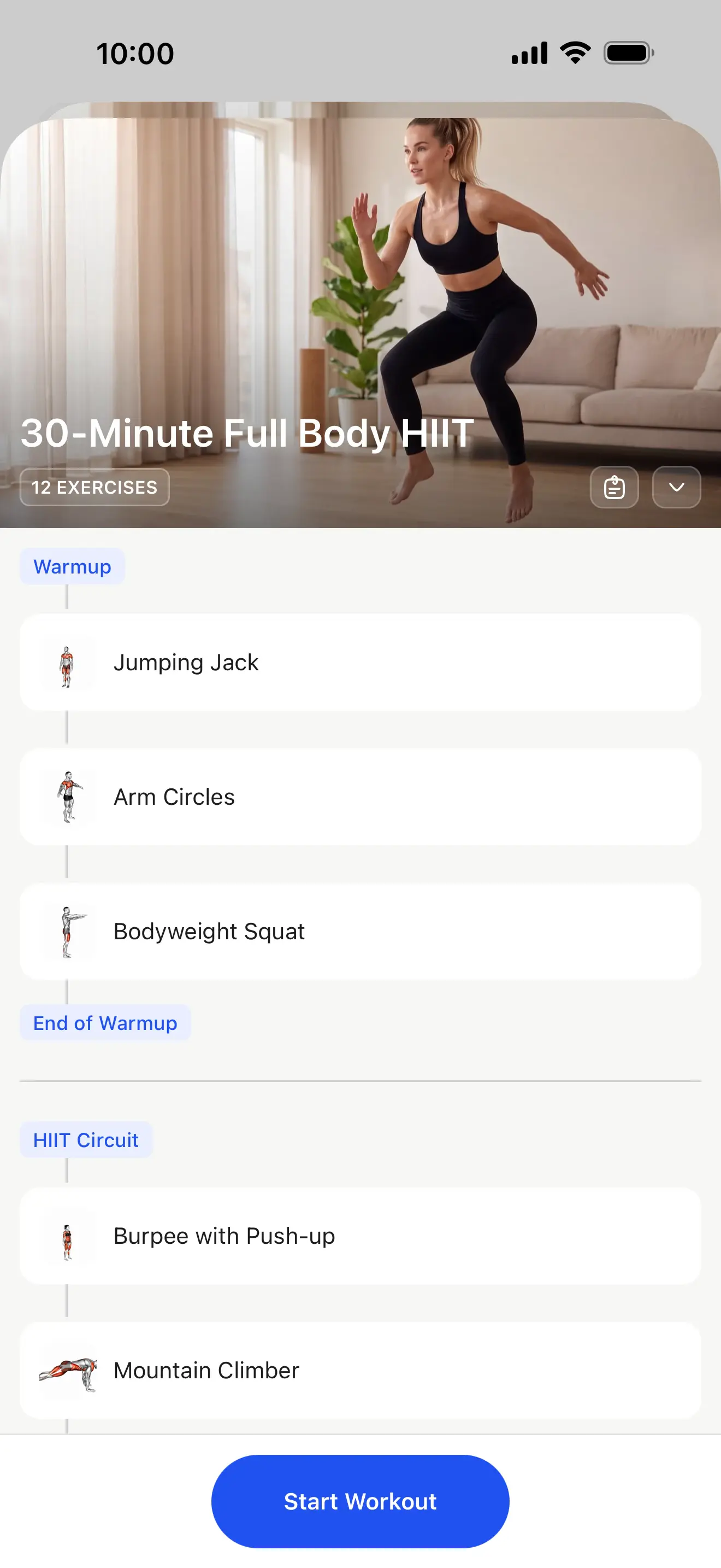 Workout Studio example